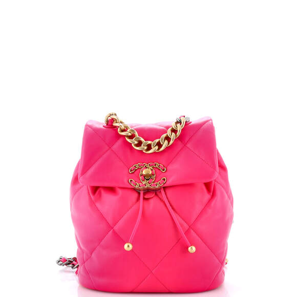 Chanel 19 Flap Backpack Quilted #183639C40B - Picture 1 of 7